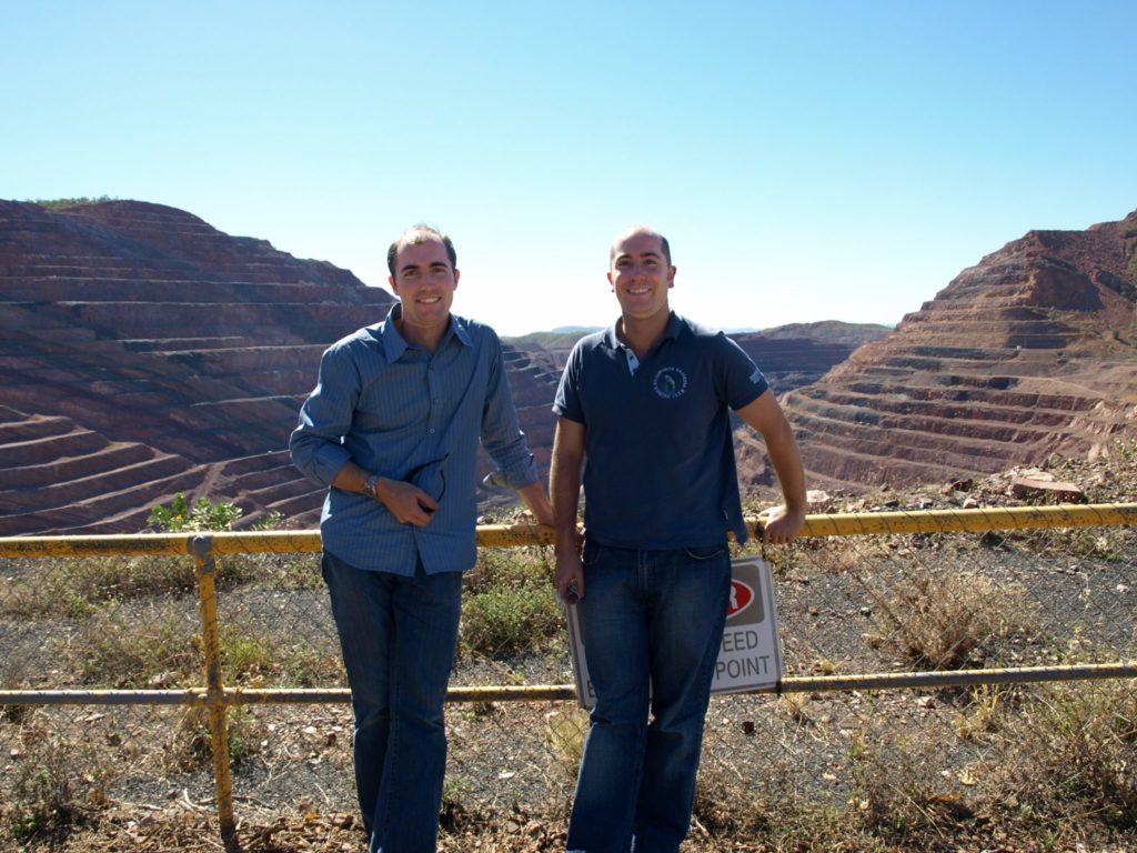Chris & Tim Holdsworth at the mine