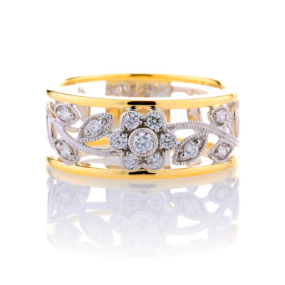 Diamond Floral Dress Ring