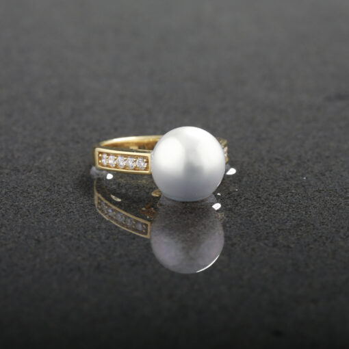South Sea Pearl Diamond Ring