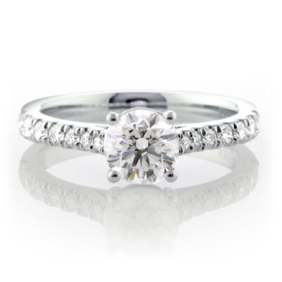 Solitaire with Diamond Band