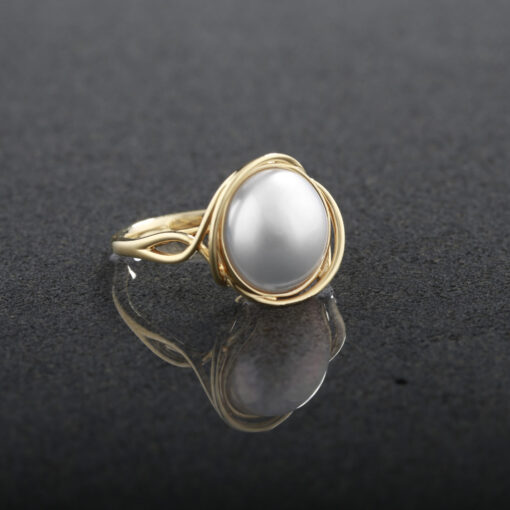 Round Mabe Pearl Ring