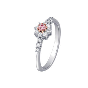 Pink Diamond Cluster Ring
