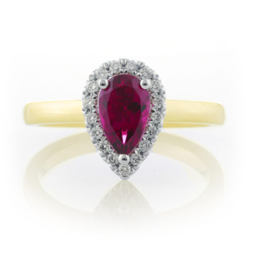 Pear Tourmaline Cluster Ring