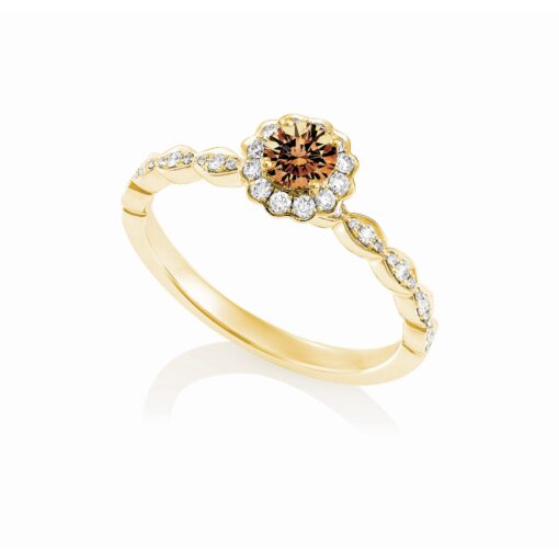 Floral Chocolate Diamond Ring