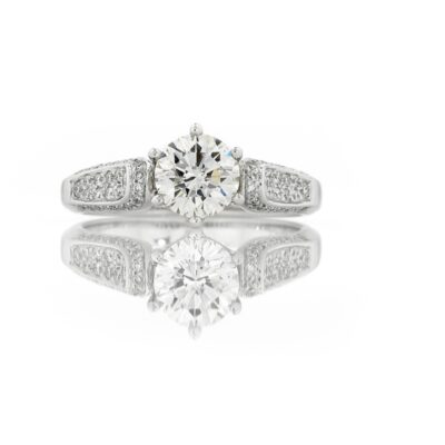 Solitaire Crown Ring