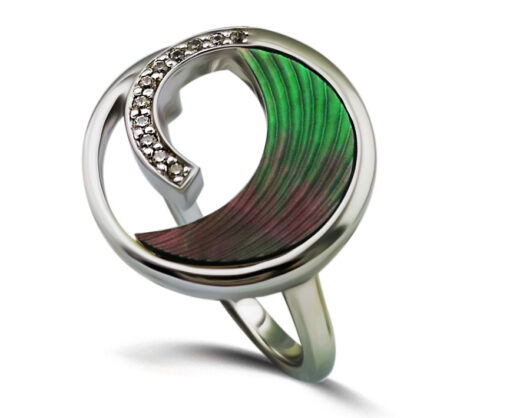 Swirl Mother Of Pearl Ring
