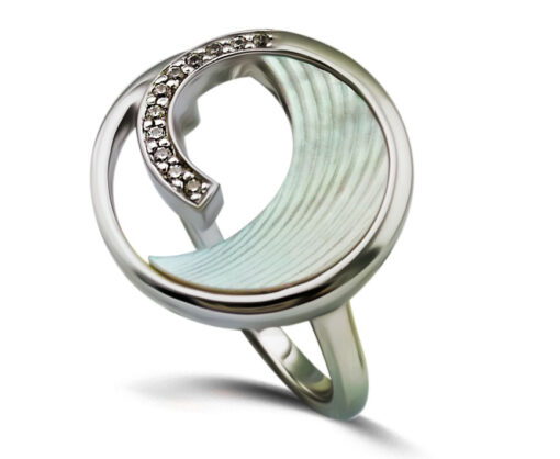 Swirl Mother Of Pearl Ring