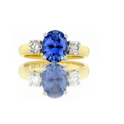 Oval Trilogy Sapphire Ring