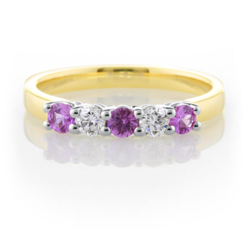 Pink Sapphire Anniversary Ring