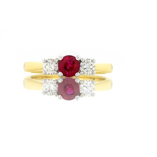 Classic Ruby Trilogy Ring