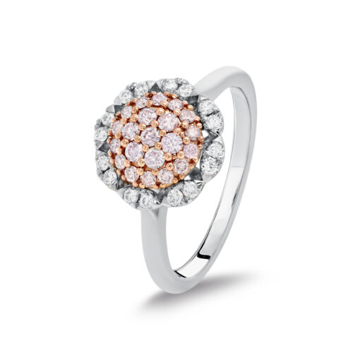 Multi Halo Pink Diamond Ring