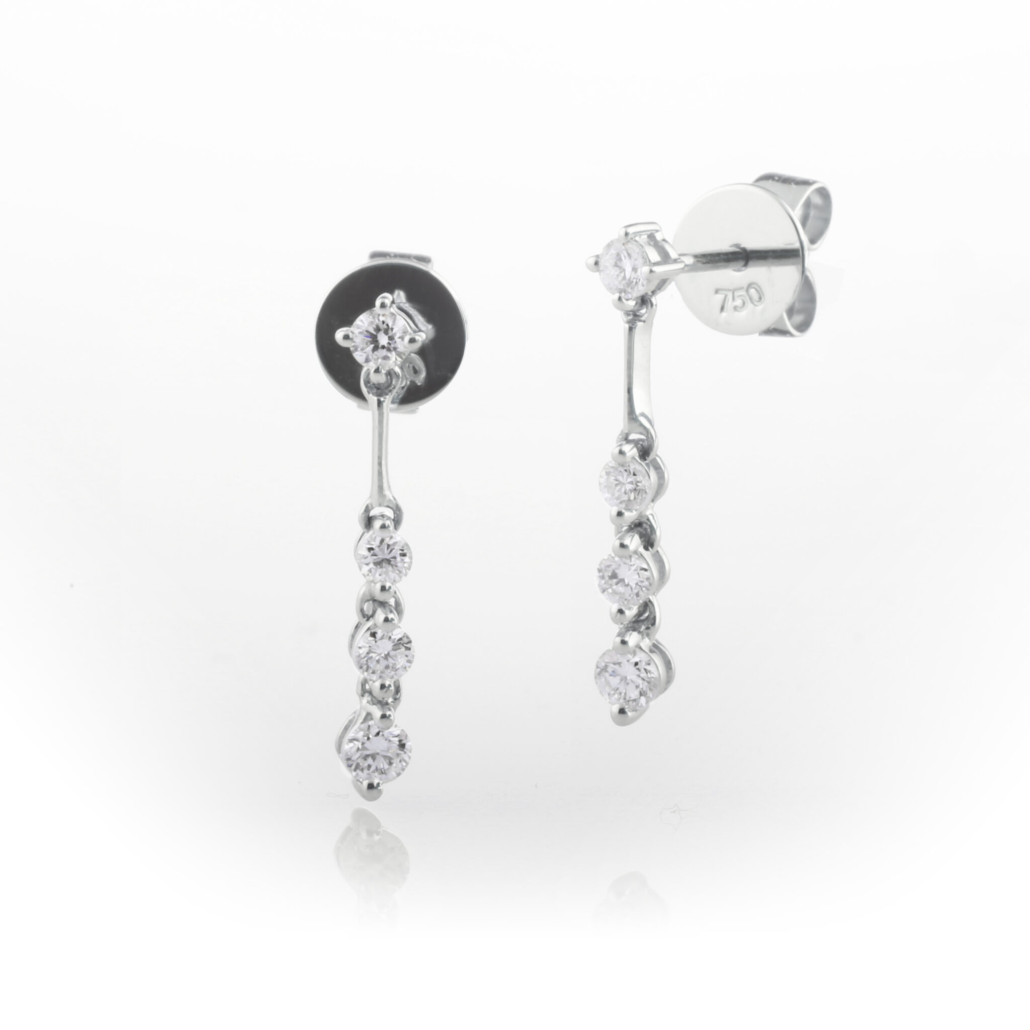 Diamond drop earrings - Holdsworth Bros
