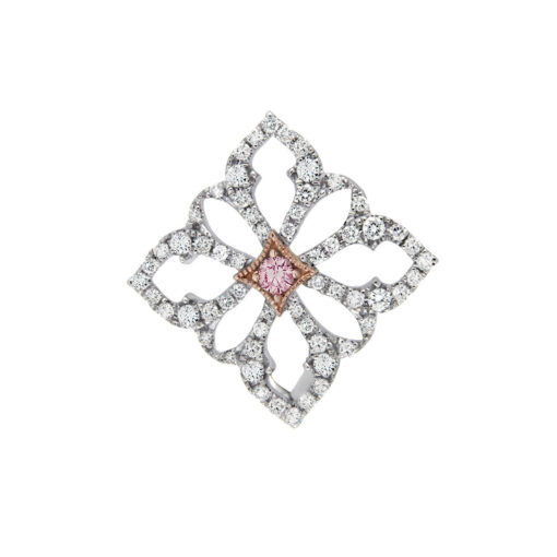 Pink Diamond Floral Pendant