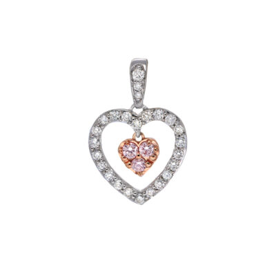 Pink Diamond Heart Pendant