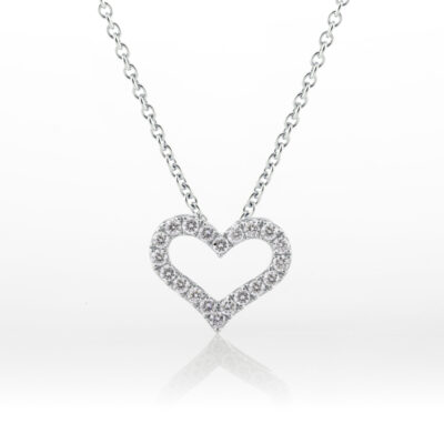 Diamond heart shape pendant