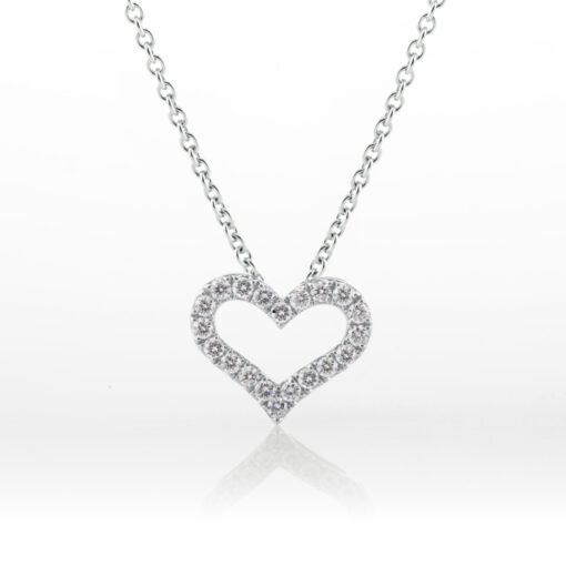 Diamond heart shape pendant