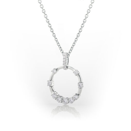 Diamond circle pendant