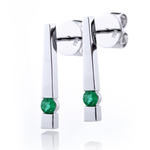Emerald Bar Earrings