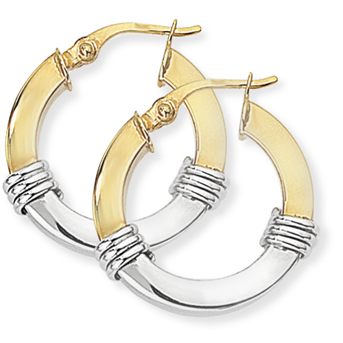 Two-tone Hoop Earrings