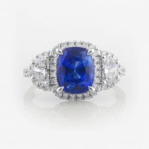 Cushion Ceylon Sapphire Ring