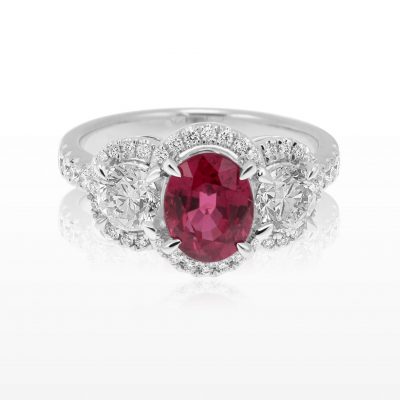 2.14ct Oval Ruby Ring