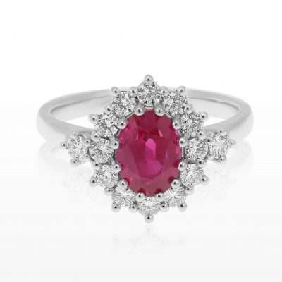 Cluster Ruby Ring