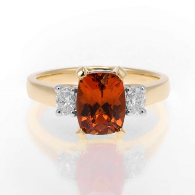 Mahenge Orange Garnet Ring