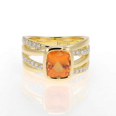 Mandarin Garnet Dress Ring