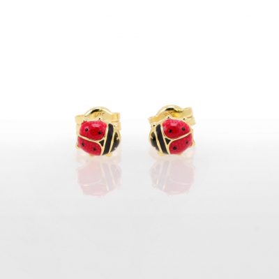 Gold Ladybird Earrings
