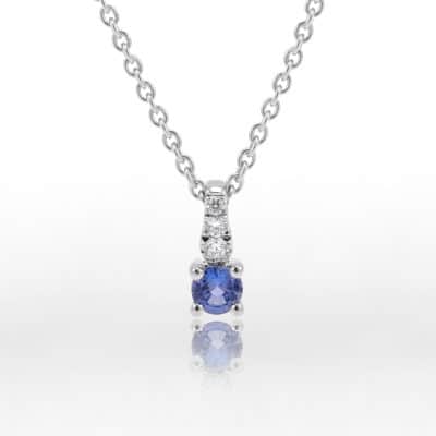 Blue Sapphire Drop Pendant