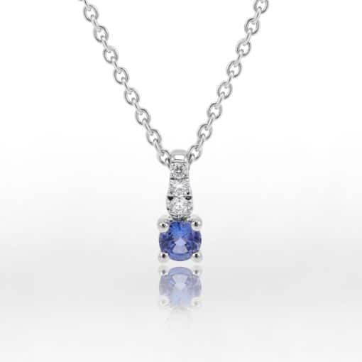 Blue Sapphire Drop Pendant