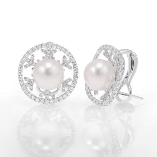 Snowflake Pearl Earrings